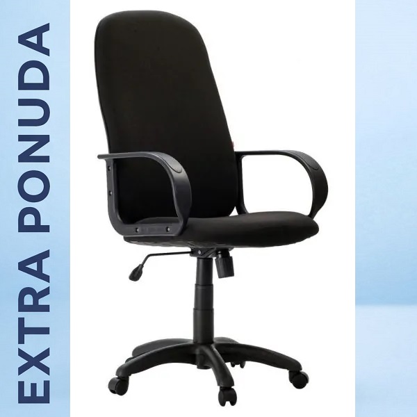Klasicna kancelarijska fotelja BIG U crna eko koza